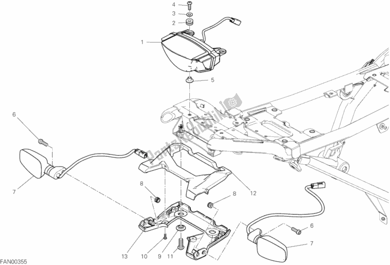 Toutes les pièces pour le Feu Arrière du Ducati Scrambler Flat Track Thailand USA 803 2019